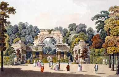 Ruine im Garten des Schlosses Schönbrunn, Wien, 1790er Jahre